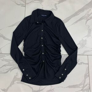 Veronica Beard Shirt Koka Ribbed Women’s Size Small Long Sleeve press Button